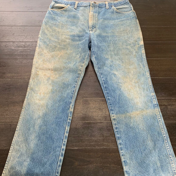 Vintage Rustler Jeans Mens Regular Fit Straight Blue Size 38x30 (Actual 35x29) - Picture 7 of 16